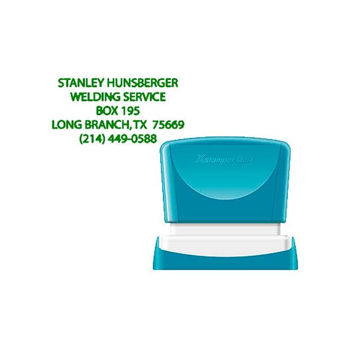 X'stamper Sello Quix Personalizable Color Verde, Medidas 24x49 mm, Q-12 1 X'stamper Sello Quix Personalizable Color Verde, Medidas 24x49 mm, Q-12 1