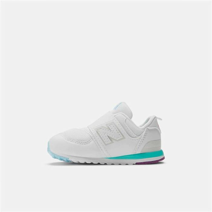 Zapatillas Deportivas Infantiles New Balance 574 NEW-B HOOK LOOP Blanco 5
