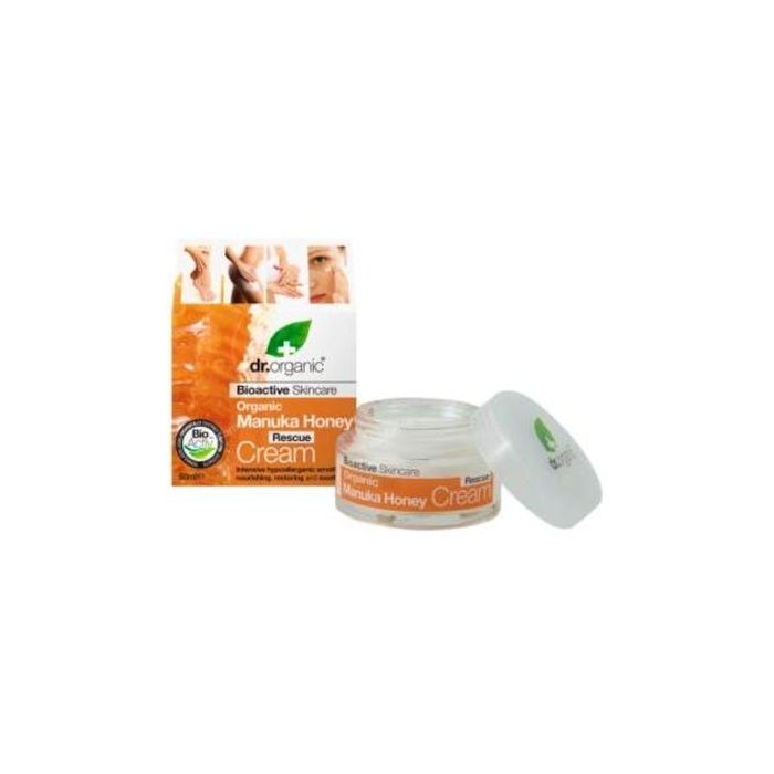 DR. ORGANIC Crema Rescate Miel de Manuka para Piel Seca, Dañada e Irritada 50ml