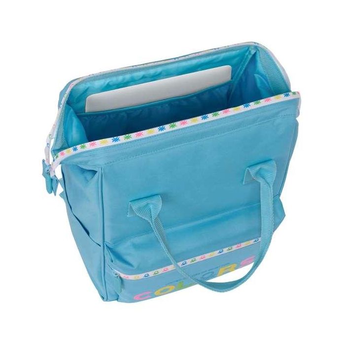 Mochila para Portátil Benetton Spring Azul cielo 27 x 40 x 19 cm 3 Mochila para Portátil Benetton Spring Azul cielo 27 x 40 x 19 cm 3