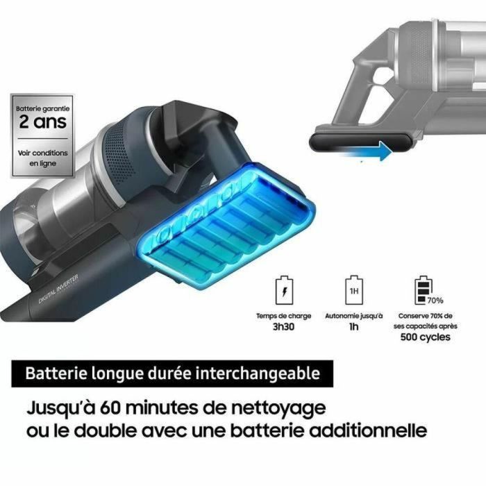 Samsung VS20B95C43W Aspiradora vertical Bespoke Jet Plus Complete 210 AW con estación de limpieza 2 Samsung VS20B95C43W Aspiradora vertical Bespoke Jet Plus Complete 210 AW con estación de limpieza 2