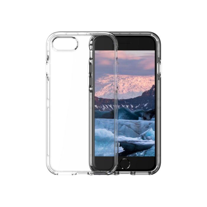 dbramante1928 Funda Rígida Iceland Pro para iPhone SE/8/7, Transparente, Plástico Reciclado, Protección Caídas 3m