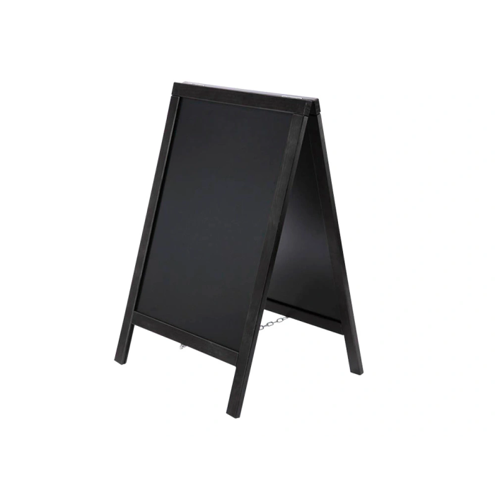 Liderpapel Pizarra Negra Caballete Doble Cara Madera para Rotulador Tiza 55x85 cm 1