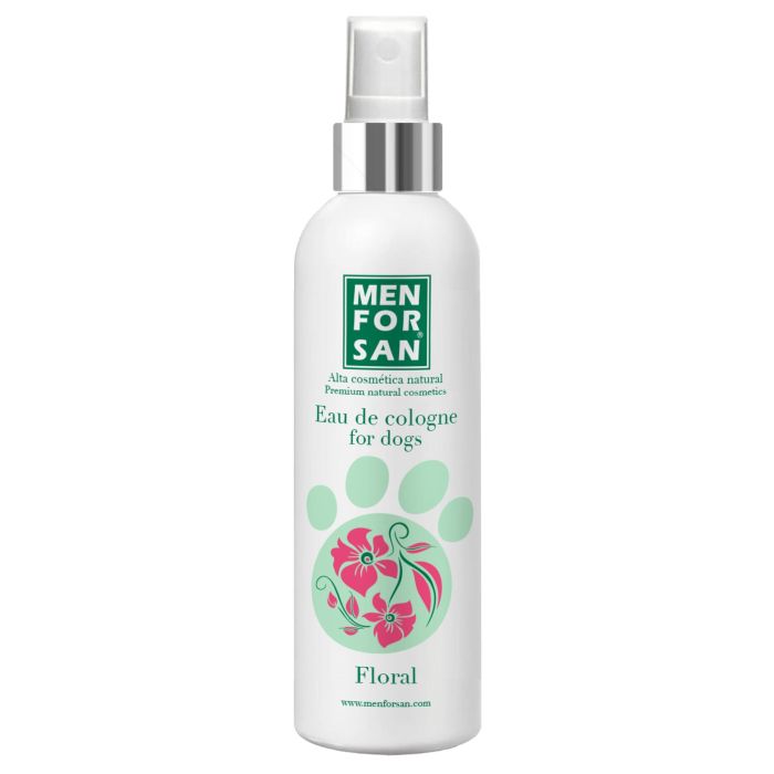 Men For San Agua de Colonia Floral para Perros 125 mL. pH Neutro, Sin Alcohol. Potente Desodorante de Larga Duración. No Irrita.