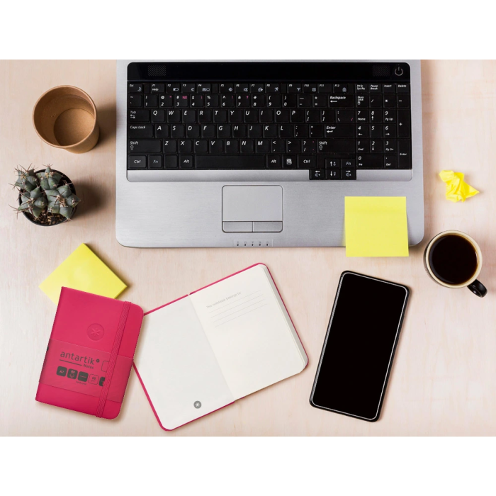 Antartik Cuaderno A7 Tapa Dura Burdeos Hojas Lisas 80 Hojas 80gr FSC 10