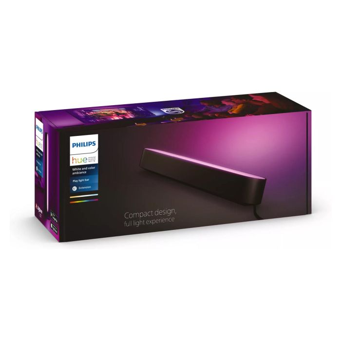 Philips HUE Play Barra de Luces LED Inteligente Extensión Negro, Regulable, Luz Blanca 6