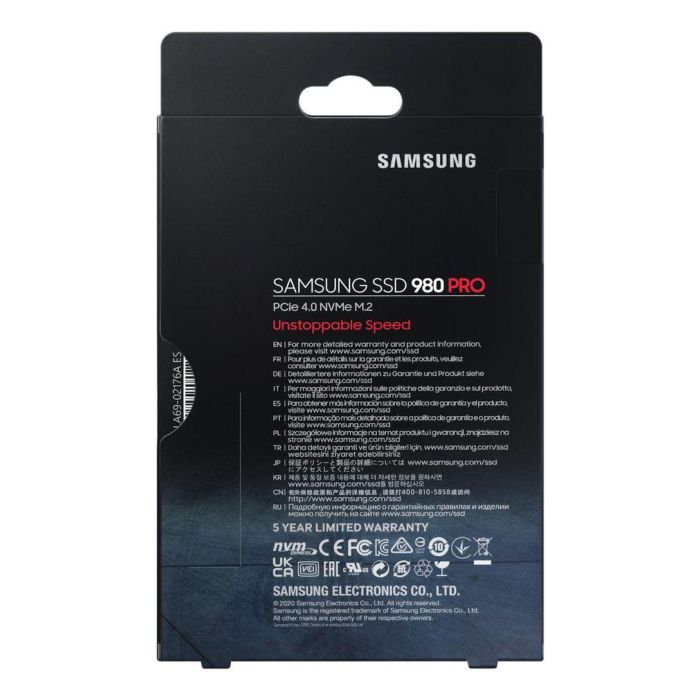Samsung 1 TB, M.2 (2280), V-NAND MLC, PCIe Gen 4.0 x4, NVMe 1.3c 9 Samsung 1 TB, M.2 (2280), V-NAND MLC, PCIe Gen 4.0 x4, NVMe 1.3c 9
