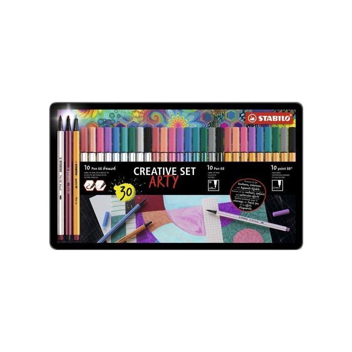 Stabilo Rotuladores Creative Set Arty C-Surtidos Estuche De Metal 30 Ud