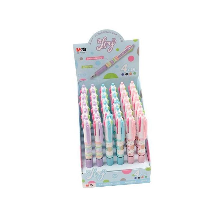 M&G Bolígrafo 4 Colores Joy Candy, Expositor 36 Unidades
