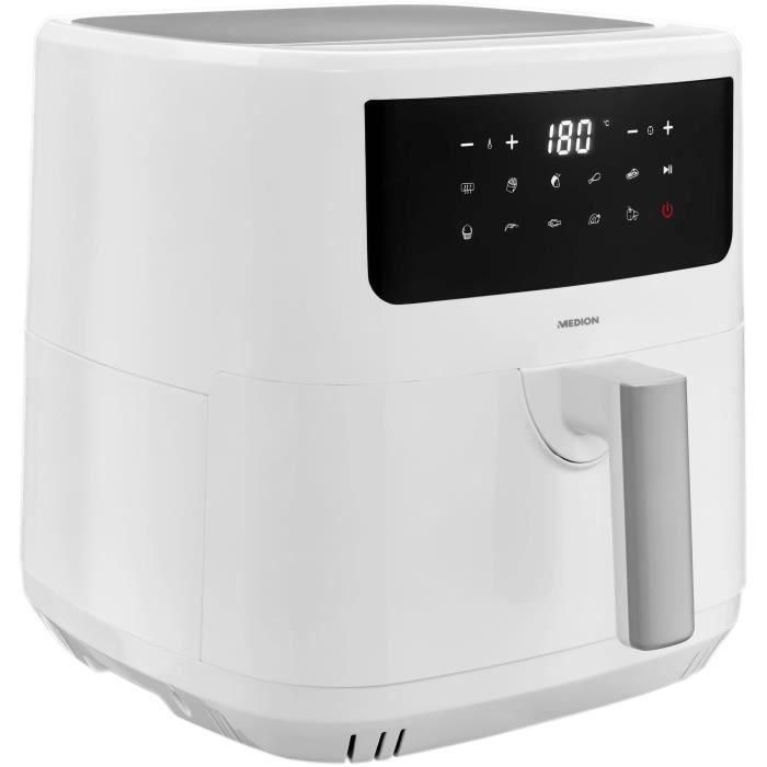 Medion 50073000 Freidora de Aire Caliente 2150W Pantalla táctil 9 Programas Blanca 1 Medion 50073000 Freidora de Aire Caliente 2150W Pantalla táctil 9 Programas Blanca 1