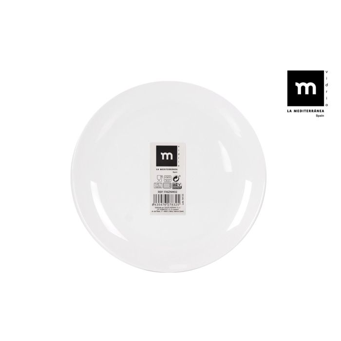 Plato Llano 25 cm Opal Coup Basic - La Mediterranea (36 Unidades)