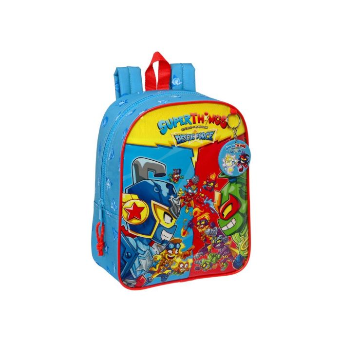 Mochila Escolar SuperThings Rescue force Azul 22 x 27 x 10 cm