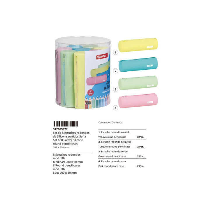Safta Portatodo Redondo Silicona Set 8 Unidades Colores Surtidos 1 Safta Portatodo Redondo Silicona Set 8 Unidades Colores Surtidos 1