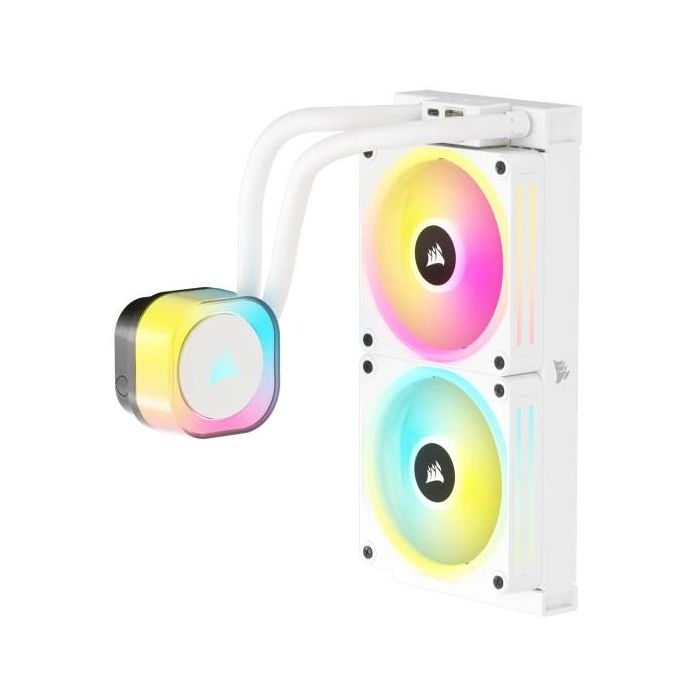 Corsair H100i iCUE LINK Refrigeración Líquida AIO 240mm Blanco RGB 3 Corsair H100i iCUE LINK Refrigeración Líquida AIO 240mm Blanco RGB 3