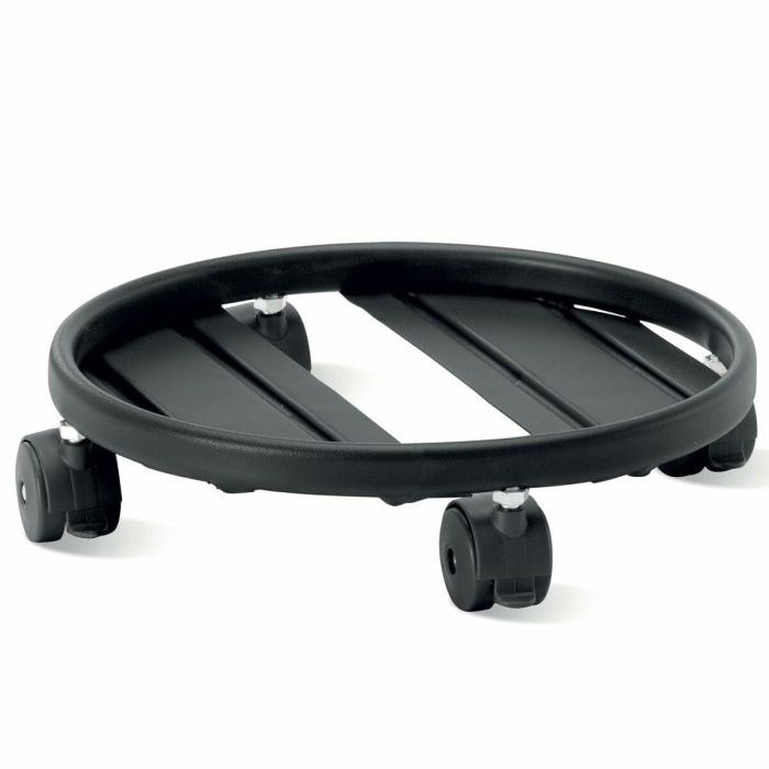 Garden Id 13189302 Bandeja Carro de Metal con Ruedas, Ø 35 cm, Carga Máx. 68 kg, Rotación 360°, Altura Optimizada, Sólida