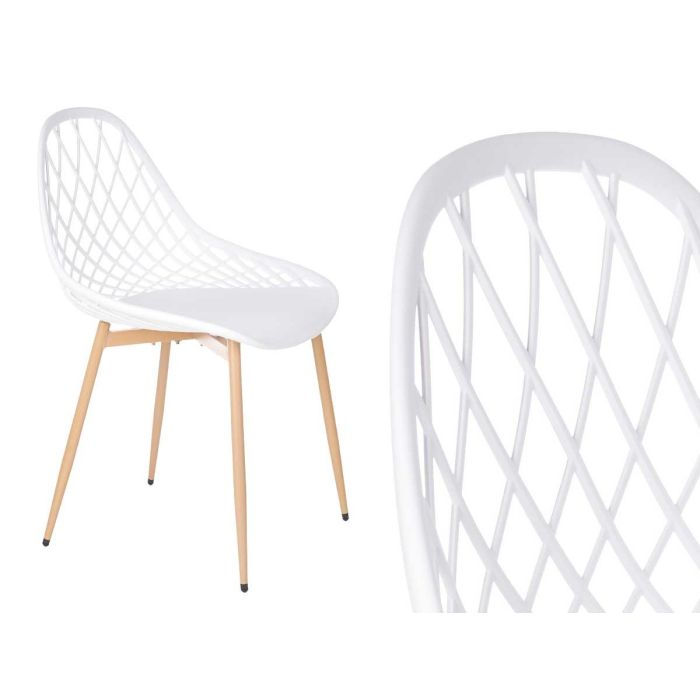 Silla Rejilla Blanca Giftdecor 56X80CM (4 Unidades) 1 Silla Rejilla Blanca Giftdecor 56X80CM (4 Unidades) 1