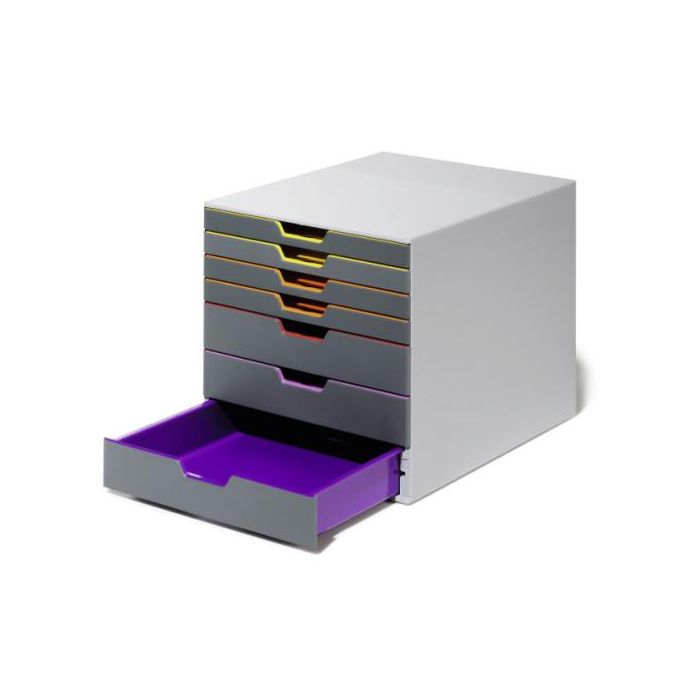 Durable 760758 Módulo 7 Cajones Varicolor®7 Cajonera A4 Gris Multicolor Plástico ABS 3 Durable 760758 Módulo 7 Cajones Varicolor®7 Cajonera A4 Gris Multicolor Plástico ABS 3