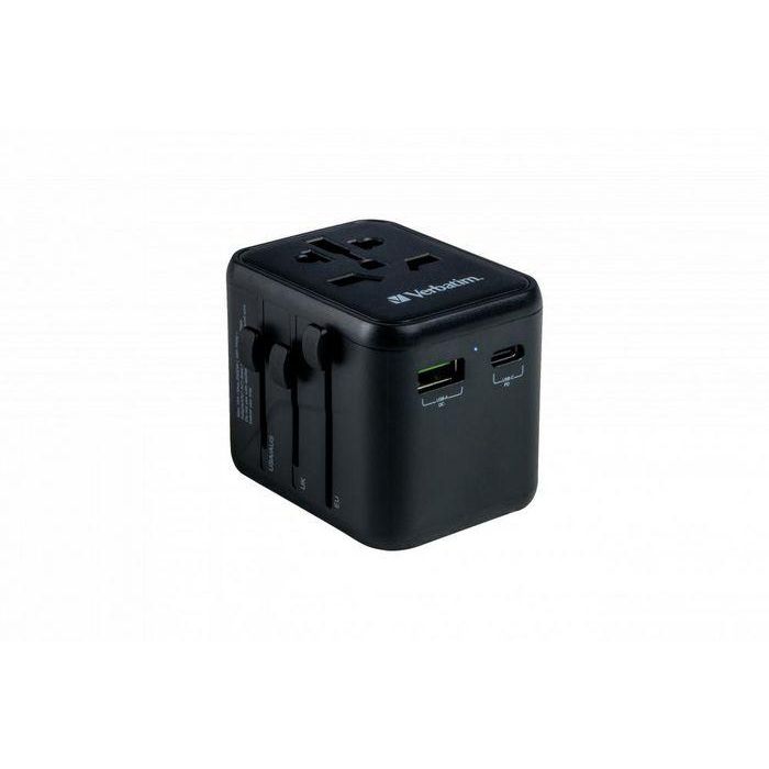 Verbatim Uta-02 Adaptador Universal De Viaje Con 1 Puerto Usb-C - 1 Puerto Usb-A 5