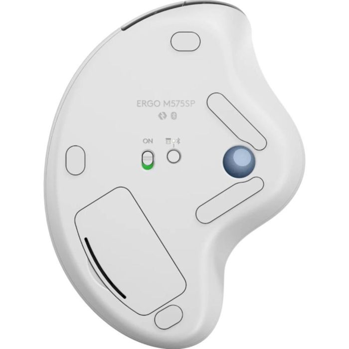 Logitech Ratón Ergonómico Inalambrico Trackball M575S Blanco 2