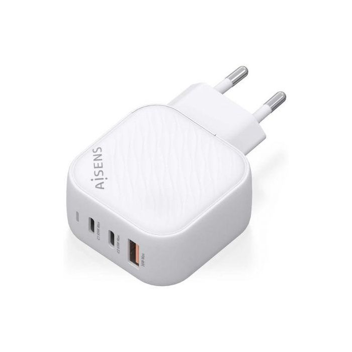 AISENS - CARGADOR GaN 65W, 2xUSB-C PD3.0 QC4.0, 1xUSB-A QC3.0, BLANCO 1 AISENS - CARGADOR GaN 65W, 2xUSB-C PD3.0 QC4.0, 1xUSB-A QC3.0, BLANCO 1