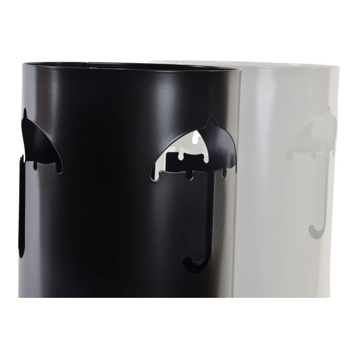 DKD Home Decor Paraguero Moderno de Acero para Entrada Blanco Negro 19x47x19 cm Pack 2 Unidades Surtido Aleatorio 1