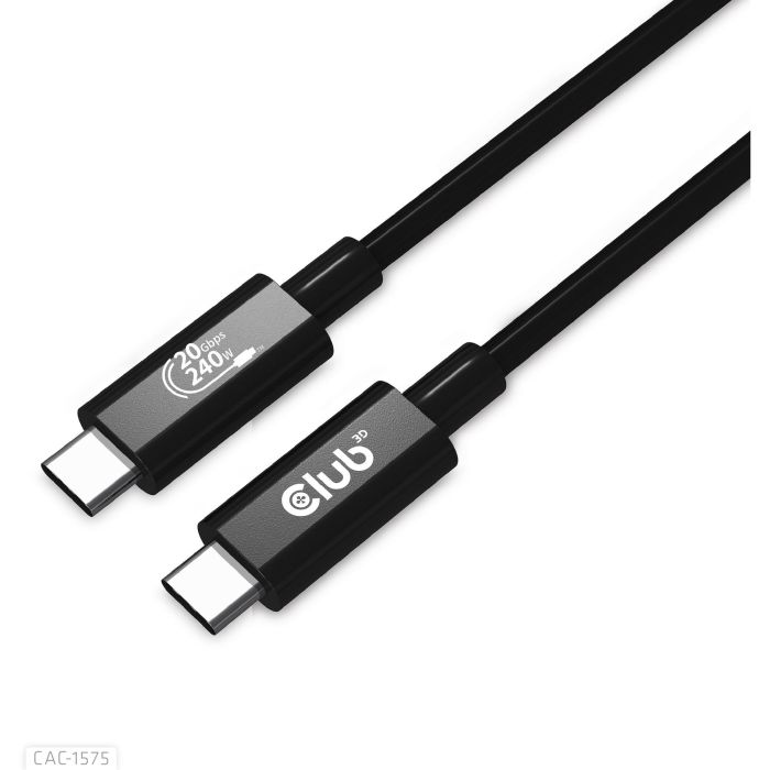 Club3D Cable USB 4 Tipo C PD 240W / 4K / 20Gbps 2m Macho/Macho 1 Club3D Cable USB 4 Tipo C PD 240W / 4K / 20Gbps 2m Macho/Macho 1