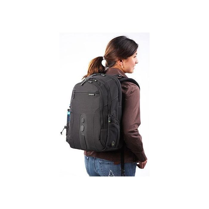 Targus TBB013EU Mochila para portátil 15.6" EcoSpruce Negro, fabricada con materiales reciclados y resistente al agua 7