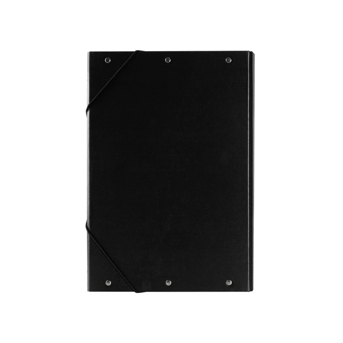 Liderpapel Carpeta proyectos folio lomo 30mm cartón forrado negra 250 x 350 mm 3