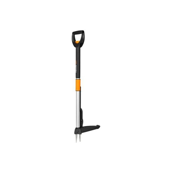 Fiskars Desmalezador Telescópico 1020125 para Jardín, Quita Malas Hierbas, Mango de Metal y Aluminio, Negro, 1 Pieza