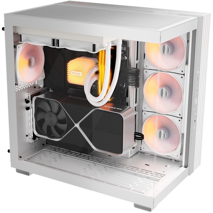 be quiet! Light Base 600 LX White Midi Tower PC con Ventana Lateral, Iluminación ARGB, para Placas Base ATX, micro ATX, Mini-ITX 1