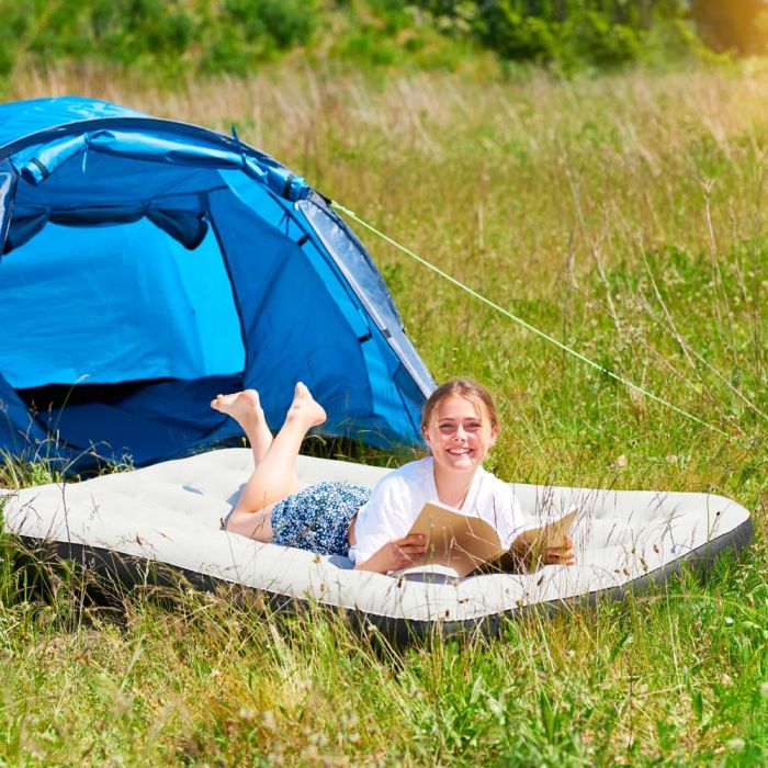 Outfit Cama de Aire Doble 191x137x22 cm Inflable para Exterior e Interior, Colchón Cómodo 4
