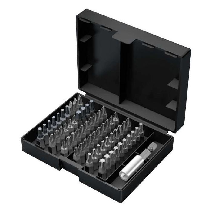 Wera 05057127001 Bit-Safe 61 Universal 3 – Juego de 61 Puntas Hexagonales y Philips PH1 PH2 Magnéticas con Estuche