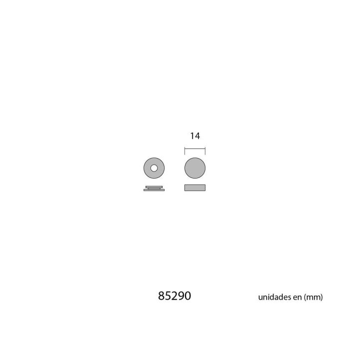 Edm Pack 4 uds. Embellecedor roscado liso 14 mm latón níquel 2