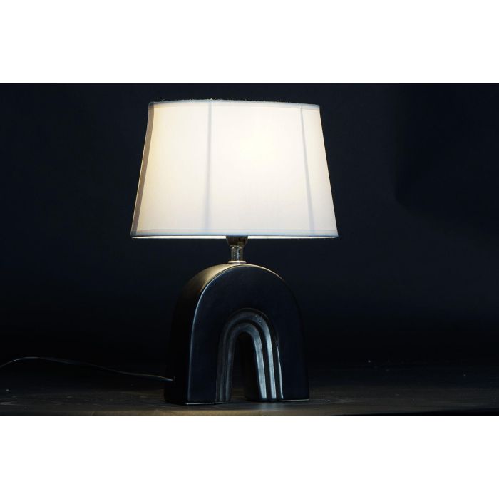 DKD Home Decor Lámpara Sobremesa Moderno Negro Blanco 23 x 16 x 32 cm (2 Unidades) 1