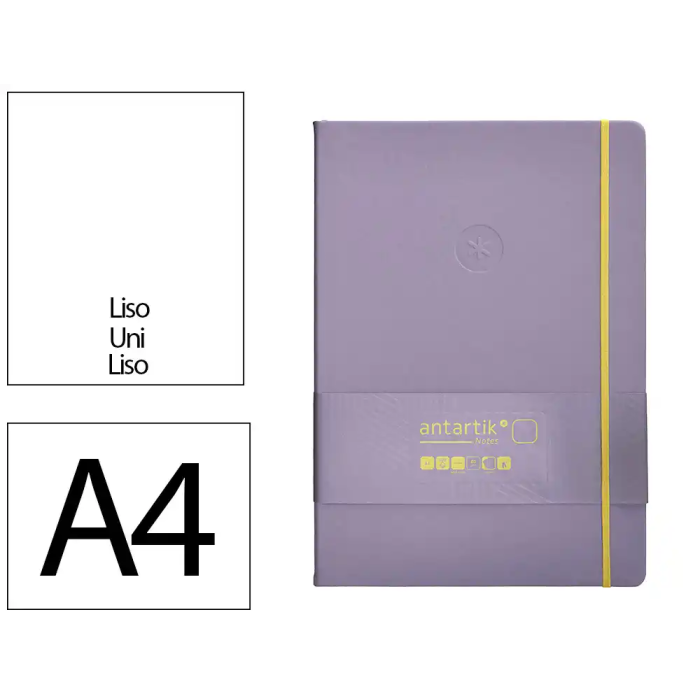 Antartik Cuaderno A4 Tapa Dura Hojas Lisas Morado y Amarillo 100 Hojas 80 gr FSC 0 Antartik Cuaderno A4 Tapa Dura Hojas Lisas Morado y Amarillo 100 Hojas 80 gr FSC 0