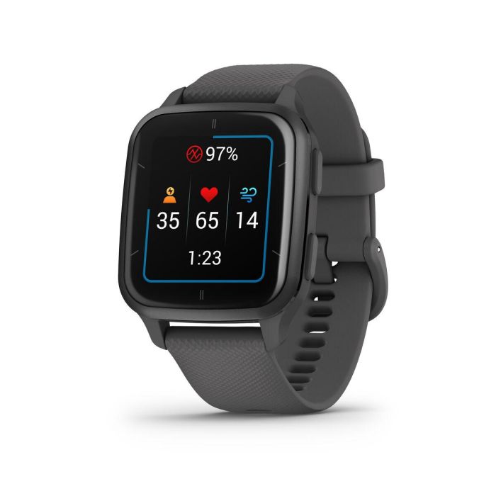 Garmin Connected Watch Venu SQ 2 Gray con pulsera negra 4