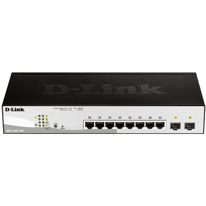 D-Link DGS-1210-10P Switch Smart Managed Gigabit Layer2 PoE de 10 Puertos
