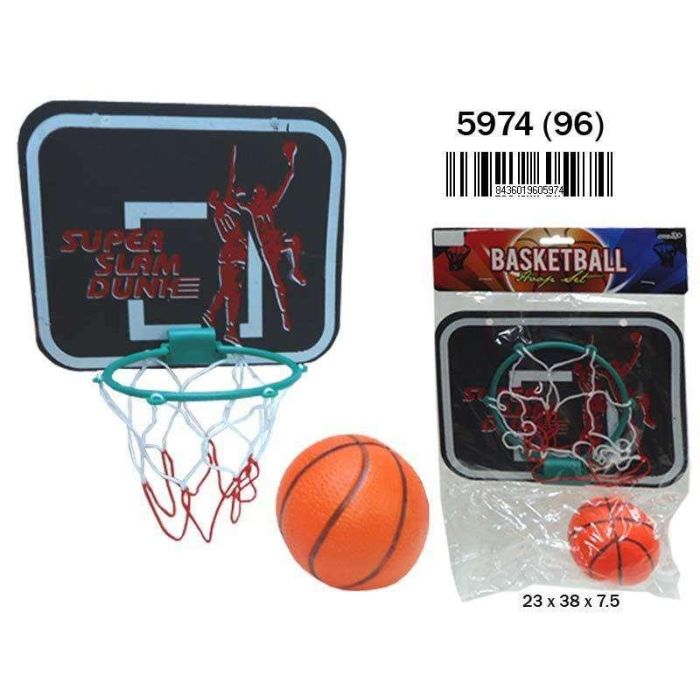 Canasta baloncesto con pelota en bolsa 23x38x7,5 cm 2 Canasta baloncesto con pelota en bolsa 23x38x7,5 cm 2