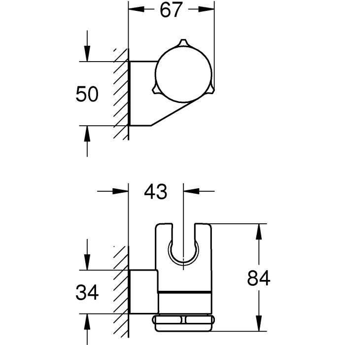 GROHE - Soporte de ducha de pared 1