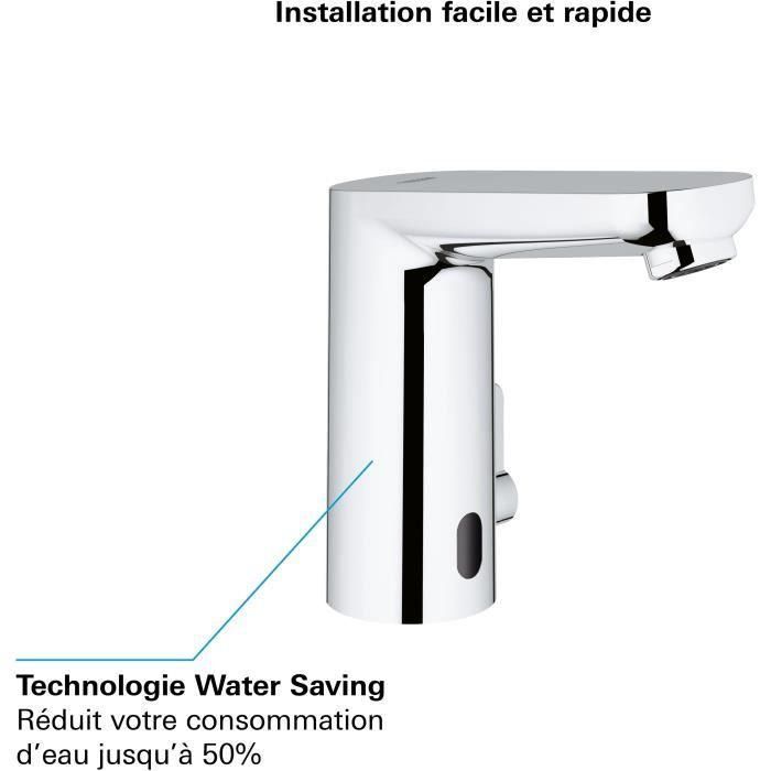 GROHE Mezclador de lavabo de repisa por infrarrojos - Get E - 6 V - Cromo 2