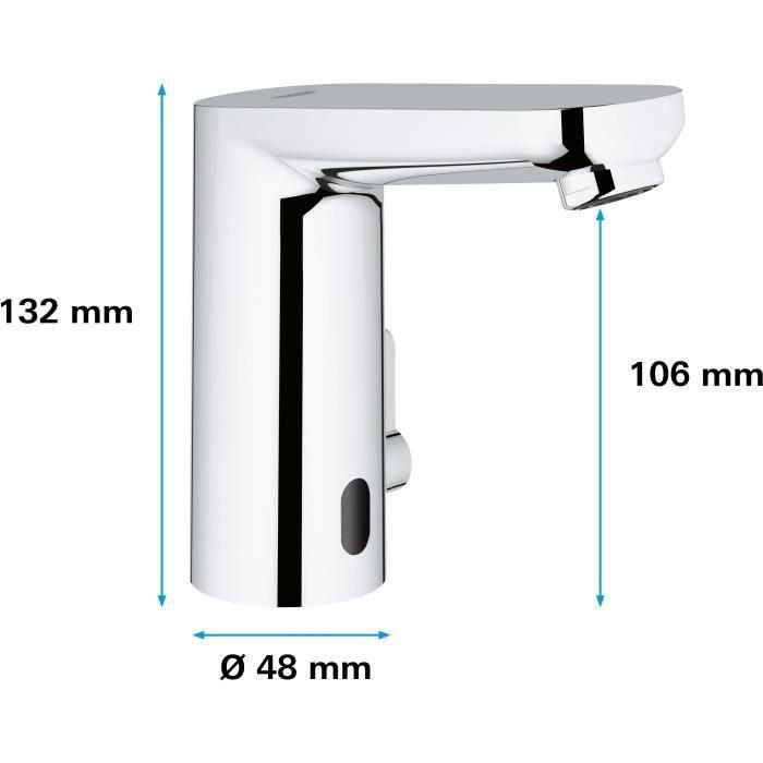 GROHE Mezclador de lavabo de repisa por infrarrojos - Get E - 6 V - Cromo 3