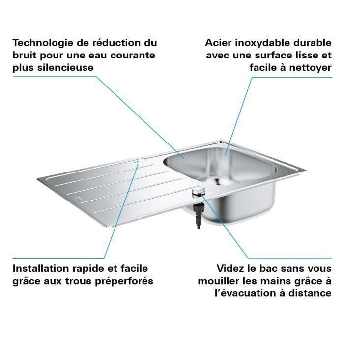 Fregadero - acero inoxidable - GROHE 4