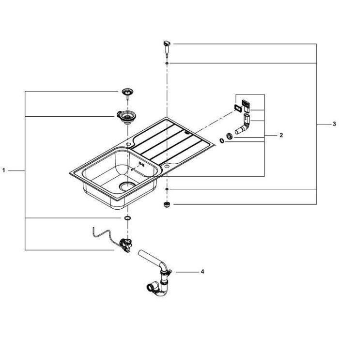 Fregadero de Un Seno Grohe К500 3