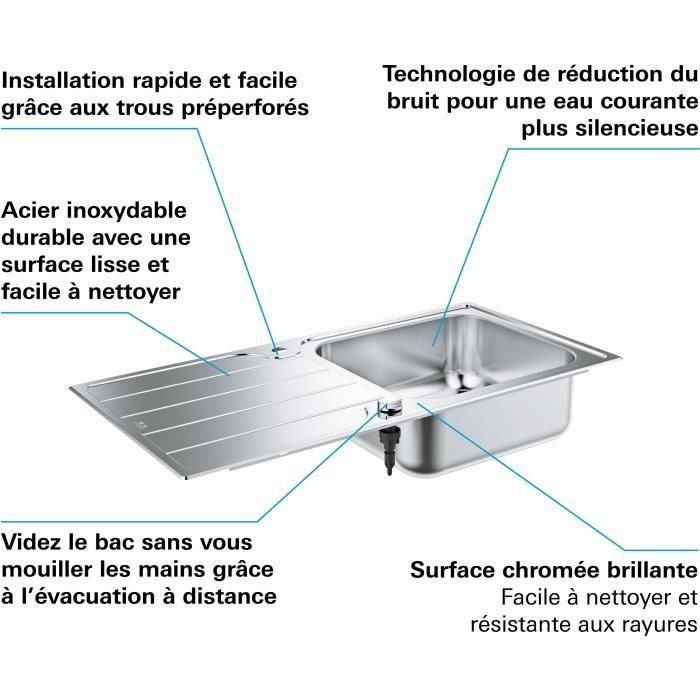 Fregadero de Un Seno Grohe К500 4