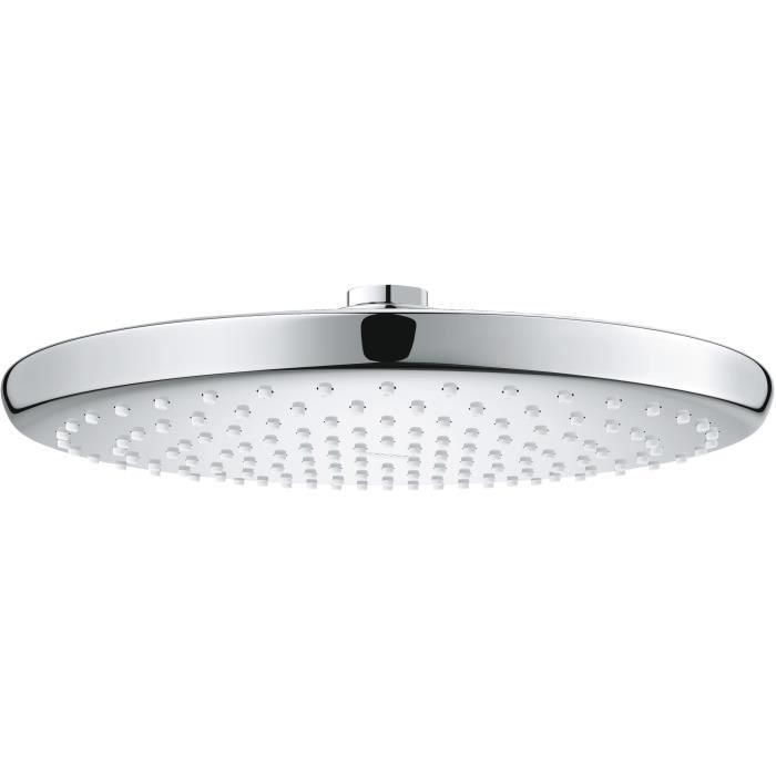 Cabeza de ducha redonda - GROHE Vitalio Start 250 - 1 chorro - 250 mm - Cromo - Ahorro de agua - Flujo de agua uniforme - 26815000