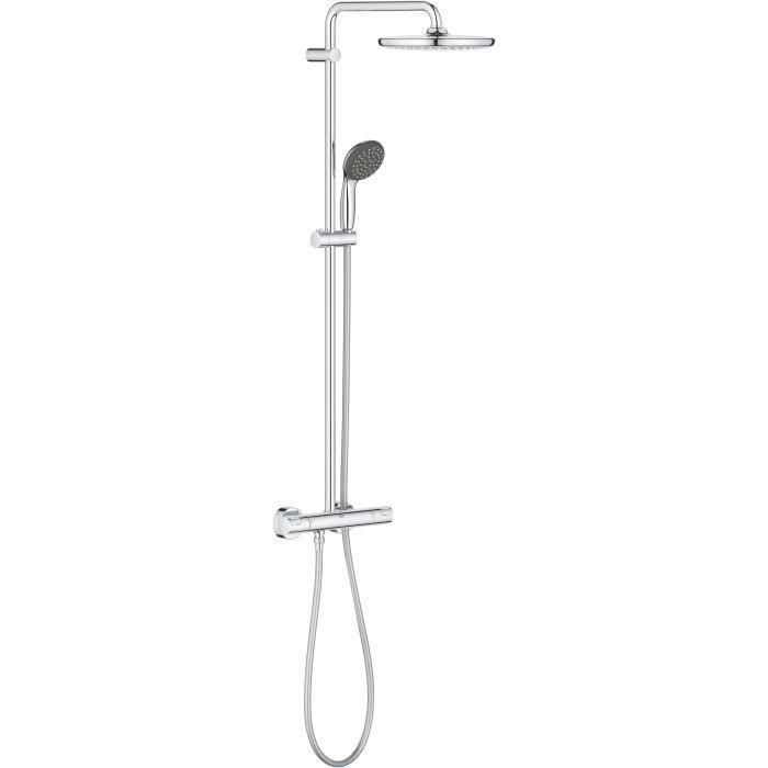 Columna de ducha Grohe con mezclador termostático Vitalio Start 250, cabeza de ducha 250 mm, ducha 2 chorros, 26816000