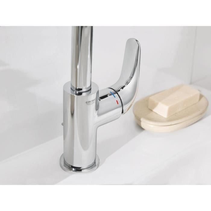 Mezclador monomando de lavabo - GROHE Swift - 24330001 - Cromo - Talla L - Caño alto - Ahorro de agua 3