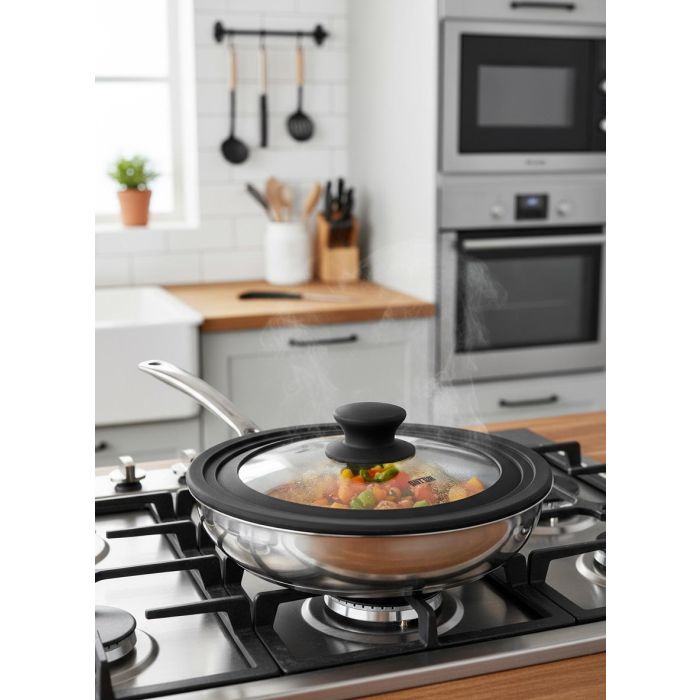 Quttin Tapa para Sartén de Vidrio Rubber 24 cm, 26 cm, 28 cm 2