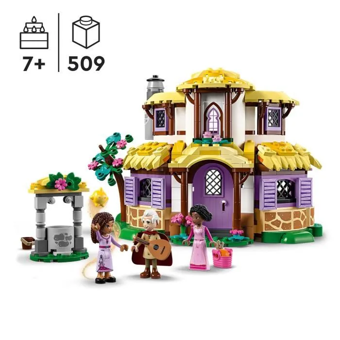 LEGO 43231 Casa de muñecas de Asha | LEGO Disney Wish con minimuñecas de Asha, Sakina y Sabino y figura de estrella 1