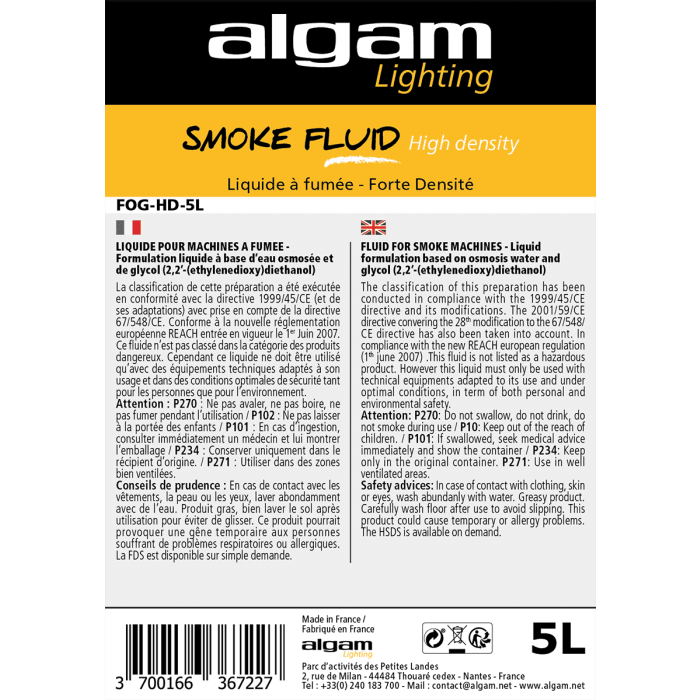 Líquido Alta Densidad Para Máquinas De Humo - 5Lts 1 Líquido Alta Densidad Para Máquinas De Humo - 5Lts 1